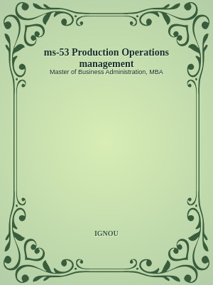 ms-53 Production Operations management